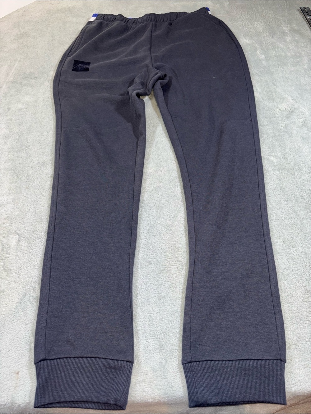 Kappa Dark Grey Jogger Sweatpants Size Small Striped Waistband